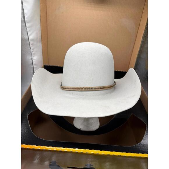 Serratelli Beaumont Cowboy Hat Gold Belly 7  1/2 4 1/4Brim. Excellent With Box